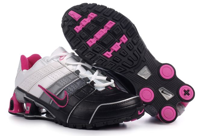 Womens Nike Shox Nz Shoes Black Gray White Pink